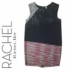 RACHEL Rachel Roy | Mixed Media Sheath Dress Sz 10